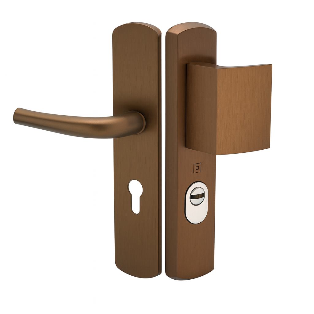 Poignée blindée HERACLES Salomé finition Chocolat – Sécurité renforcée pour porte blindée