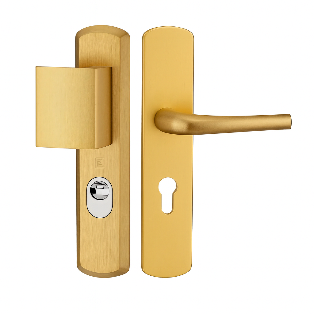 Poignée blindée HERACLES Salomé finition Doré – Sécurité renforcée pour porte blindée