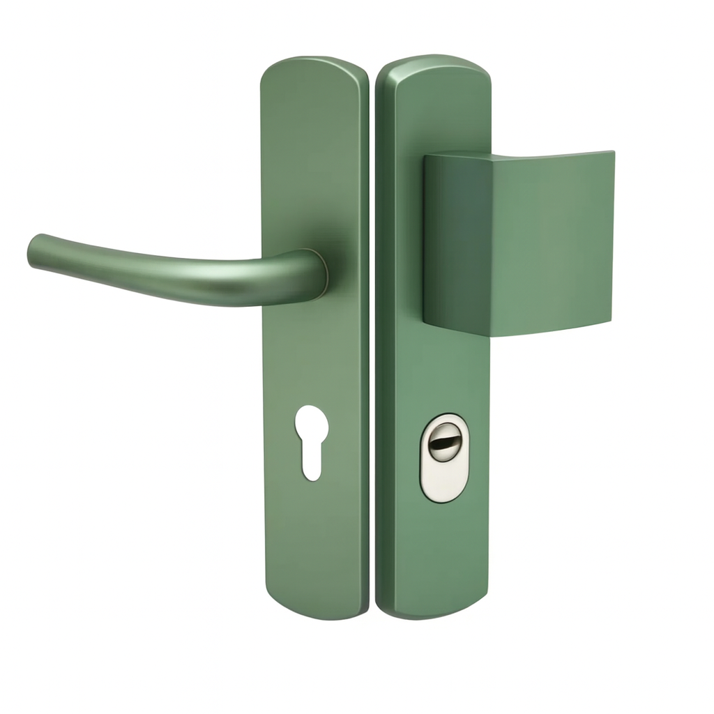 Poignée blindée HERACLES Salomé finition Émeraude – Sécurité renforcée pour porte blindée