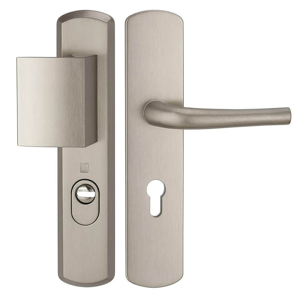 Poignée blindée HERACLES Salomé finition Inox brossé – Sécurité renforcée pour porte blindée